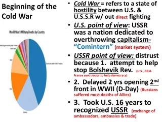 Beginning of the Cold War