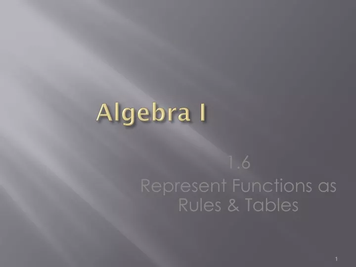 algebra i