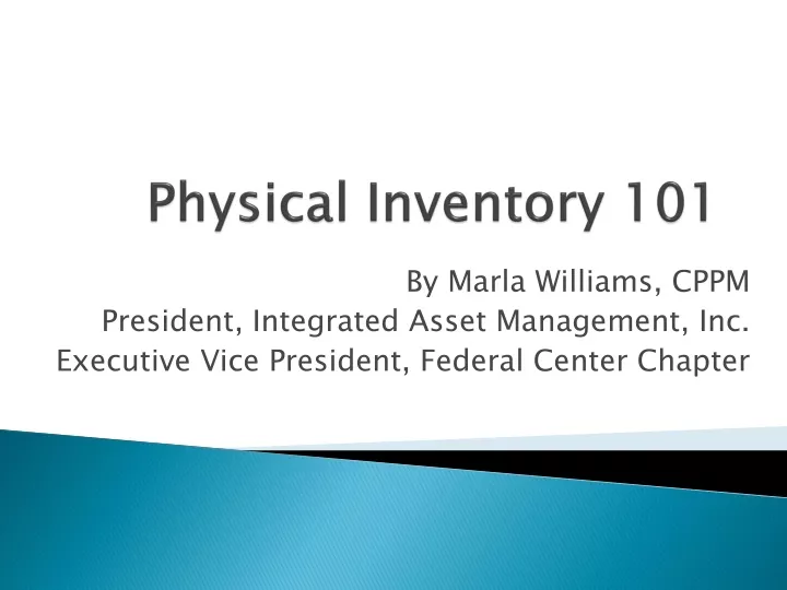 physical inventory 101