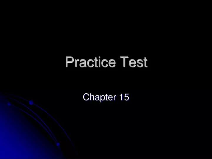 practice test