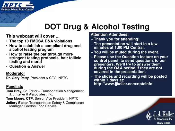 dot drug alcohol testing