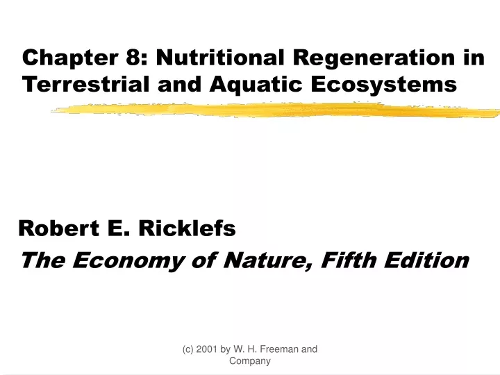 chapter 8 nutritional regeneration in terrestrial and aquatic ecosystems