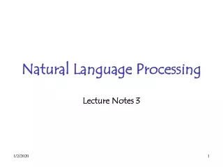 Natural Language Processing