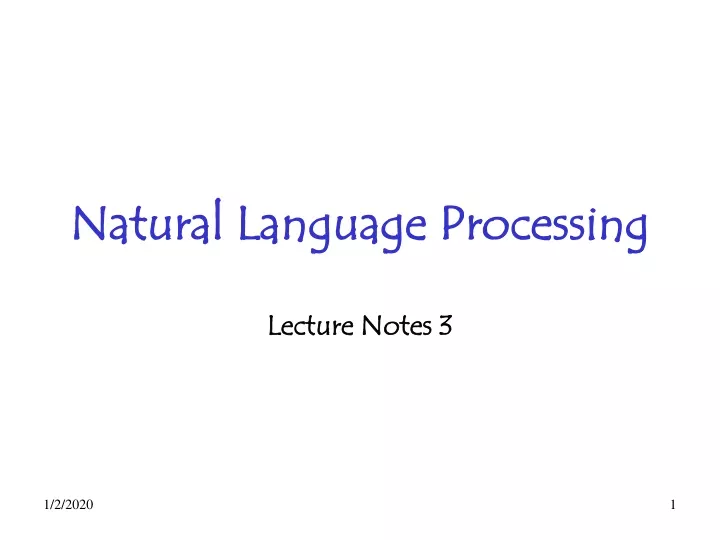 natural language processing