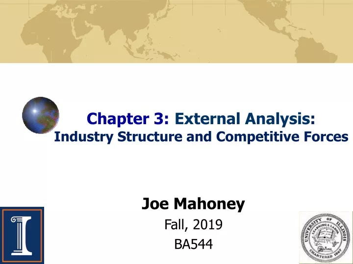 chapter 3 external analysis industry structure and competitive forces