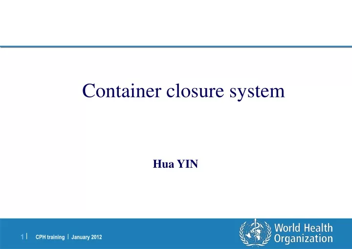 container closure system