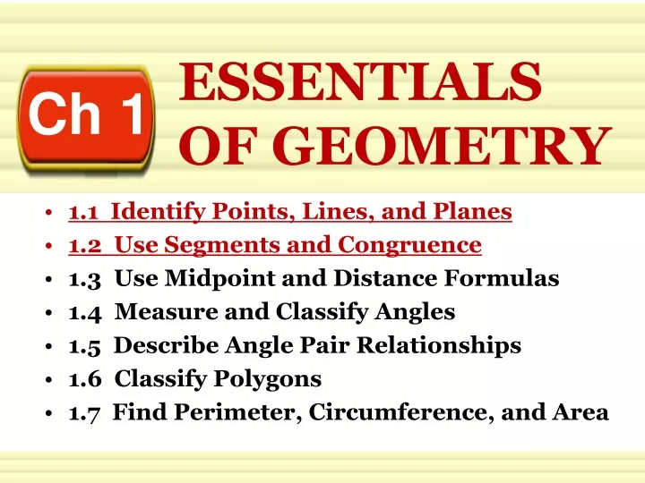 essentials of geometry