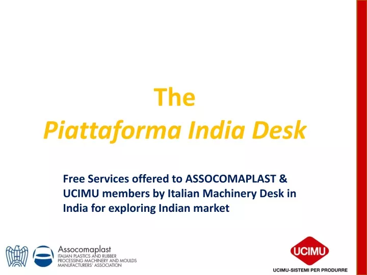 t he piattaforma india desk