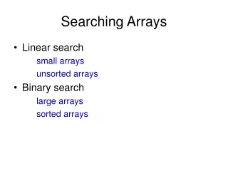 Searching Arrays