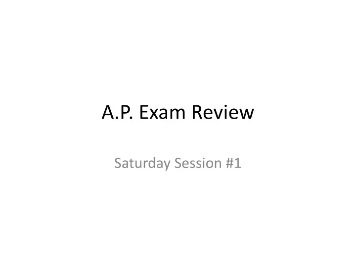 a p exam review