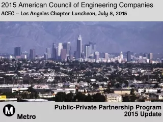 Public-Private Partnership Program  2015 Update