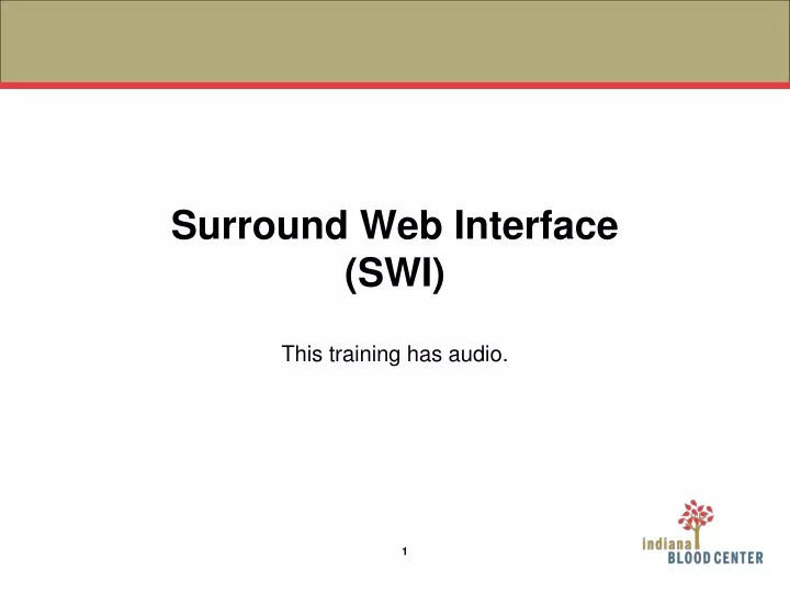 surround web interface swi