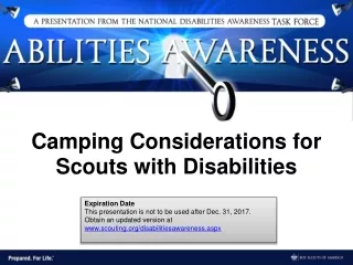 Camping Considerations for Scouts with Disabilities