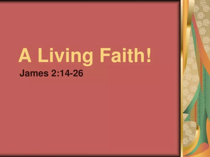 a living faith