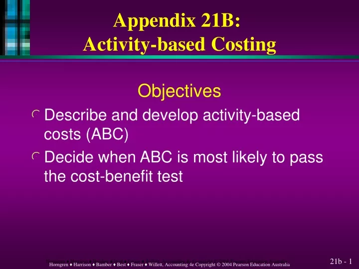 appendix 21b activity based costing