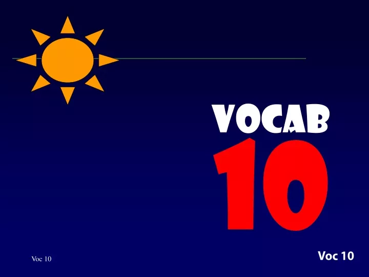 vocab 10