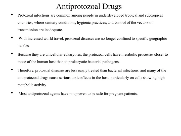 antiprotozoal drugs