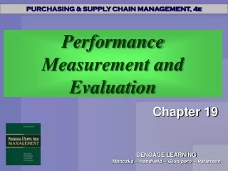 Performance Measurement and Evaluation