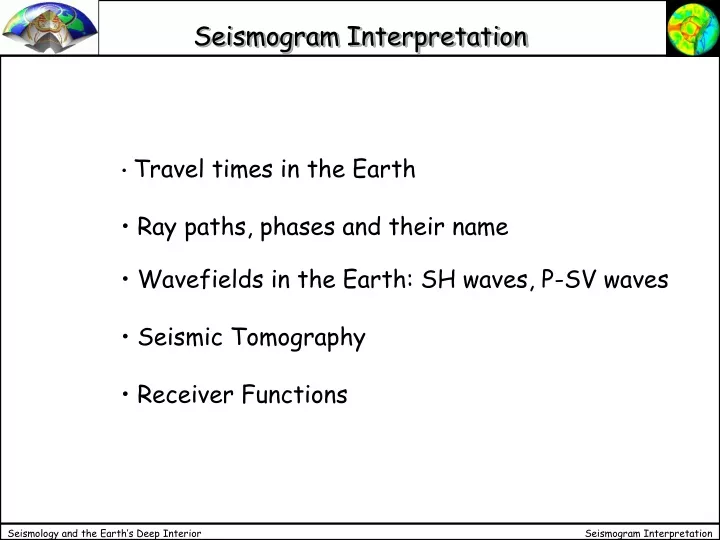 seismogram interpretation