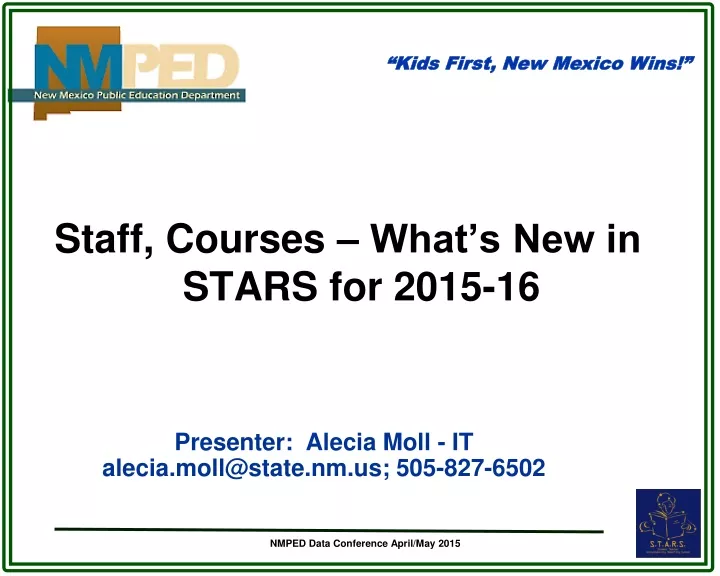 staff courses what s new in stars for 2015 16
