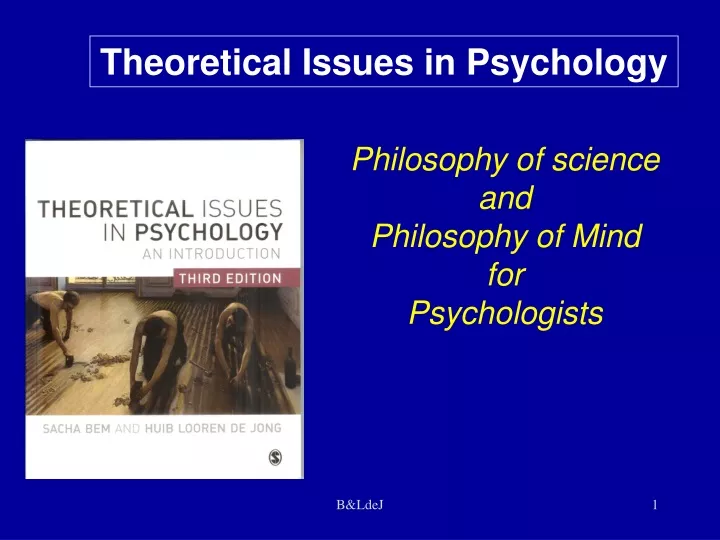 theoretical issues in psychology