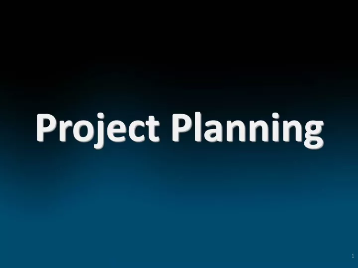 project planning