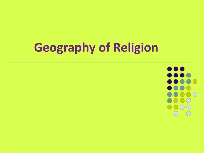 geography of religion