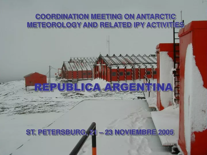 coordination meeting on antarctic meteorology