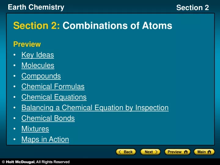 section 2 combinations of atoms
