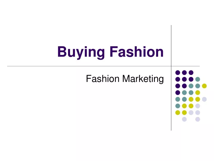 buying fashion