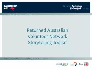 Returned Australian  Volunteer Network  Storytelling Toolkit