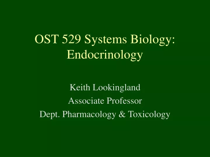 ost 529 systems biology endocrinology