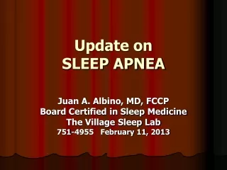 Update on  SLEEP APNEA