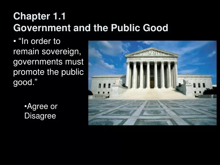 chapter 1 1 government and the public good