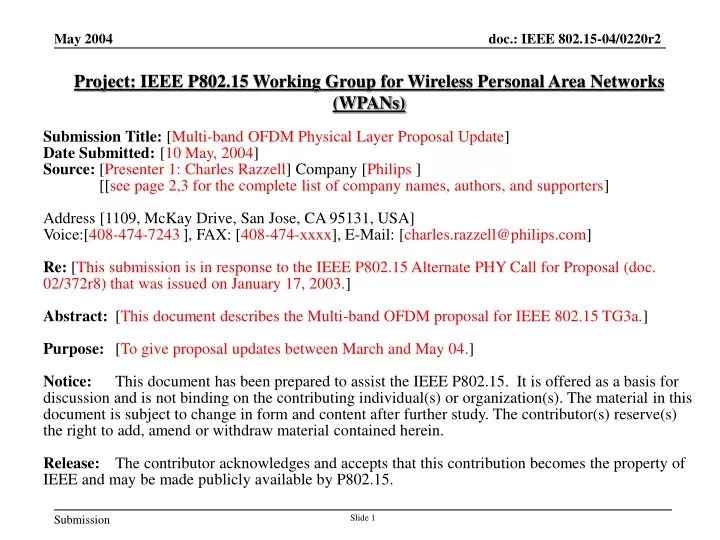 project ieee p802 15 working group for wireless