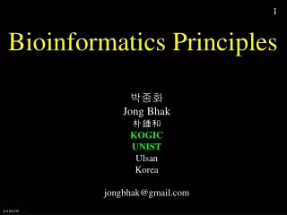 Bioinformatics Principles