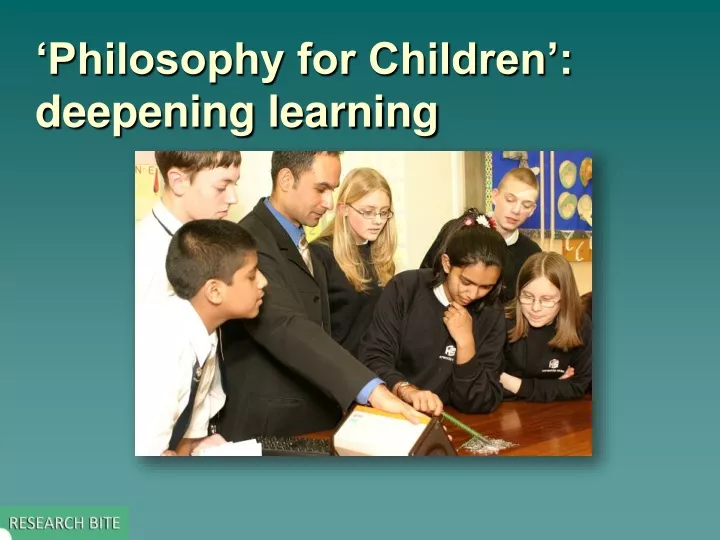 philosophy for children deepening learning