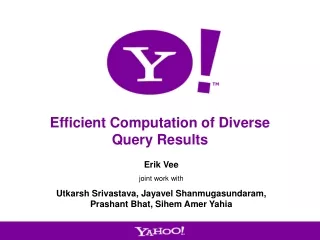 Efficient Computation of Diverse Query Results