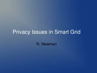 Privacy Issues in Smart Grid