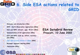 6. Side ESA actions related to GRID