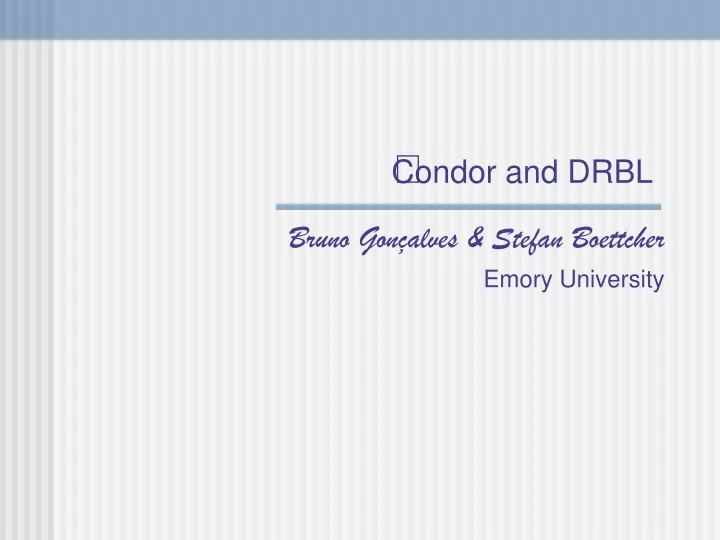 condor and drbl