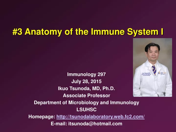 3 anatomy of the immune system i