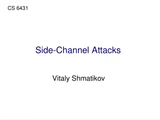 Side-Channel Attacks