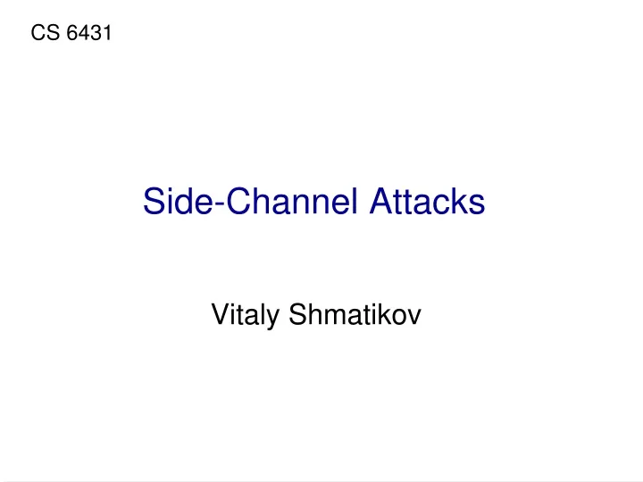 side channel attacks