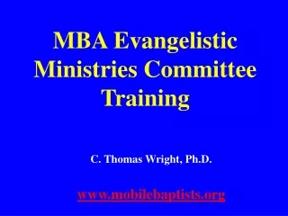 MBA Evangelistic Ministries Committee Training