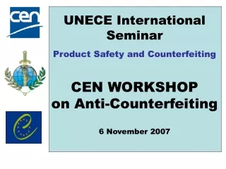 UNECE International  Seminar Product Safety and Counterfeiting