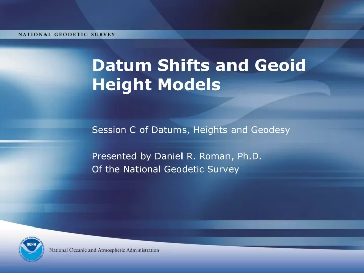 datum shifts and geoid height models