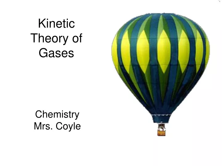 kinetic theory of gases