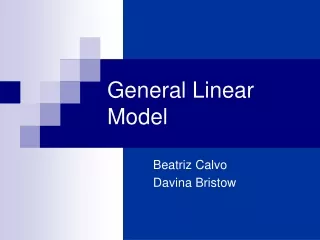 General Linear Model