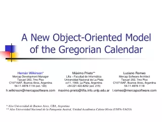 A New Object-Oriented Model of the Gregorian Calendar